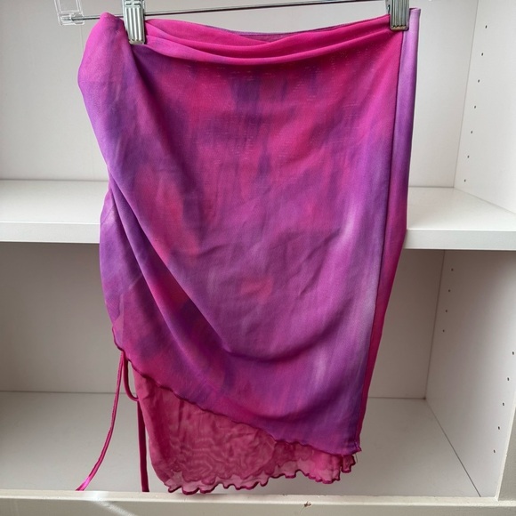 TIGER MIST Jordie Ombré Ruched Tie Mini Skirt - Picture 6 of 8